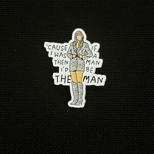 Taylor Swift Glittery Enamel Pin Lover The Man Lyrics I'd Be The Man Pin